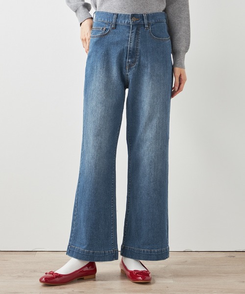 Petit Honfleur（プチオンフルール）の「バギーデニムパンツ（デニムパンツ・レディース・ブルー/ネイビー・61/64/67）」の2枚目の写真