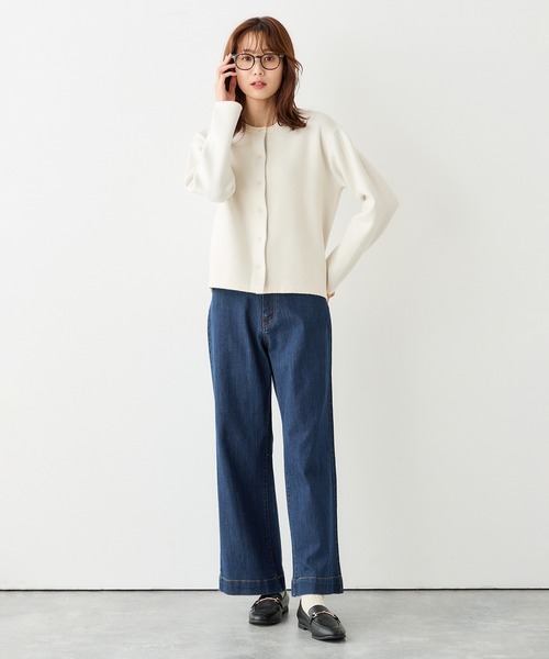 Petit Honfleur（プチオンフルール）の「バギーデニムパンツ（デニムパンツ・レディース・ブルー/ネイビー・61/64/67）」の7枚目の写真