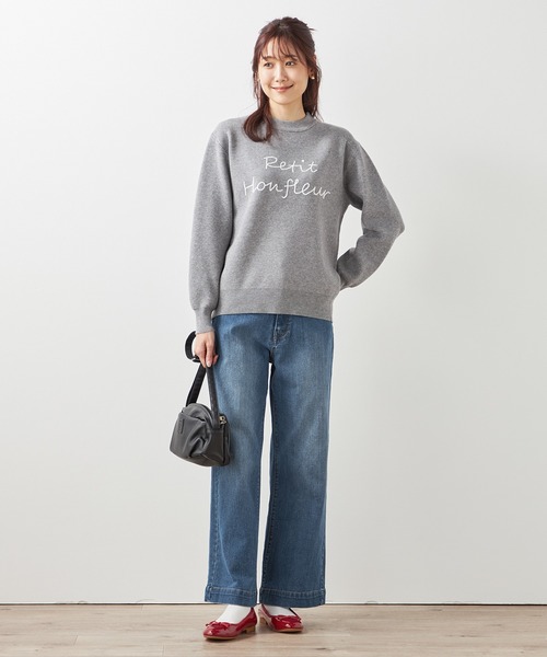 Petit Honfleur（プチオンフルール）の「バギーデニムパンツ（デニムパンツ・レディース・ブルー/ネイビー・61/64/67）」の3枚目の写真