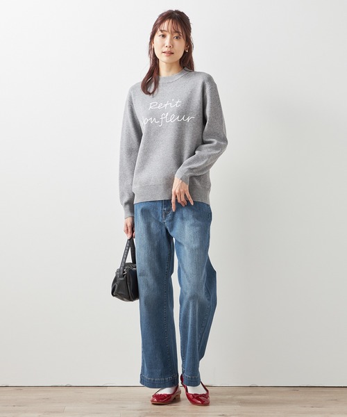 Petit Honfleur（プチオンフルール）の「バギーデニムパンツ（デニムパンツ・レディース・ブルー/ネイビー・61/64/67）」の4枚目の写真