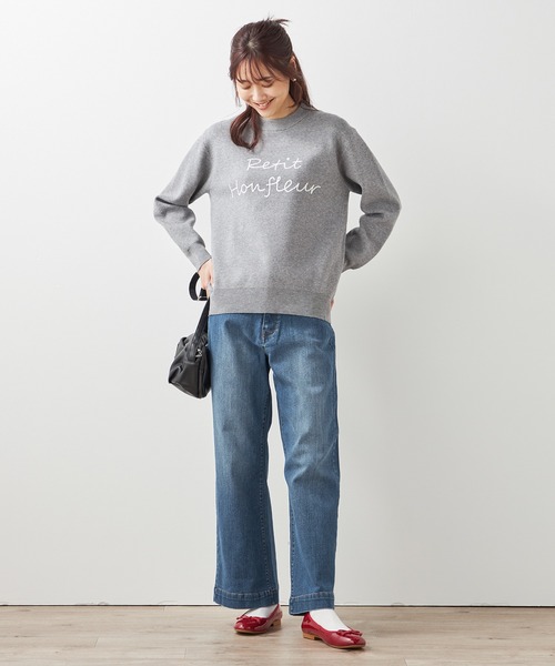 Petit Honfleur（プチオンフルール）の「バギーデニムパンツ（デニムパンツ・レディース・ブルー/ネイビー・61/64/67）」の5枚目の写真