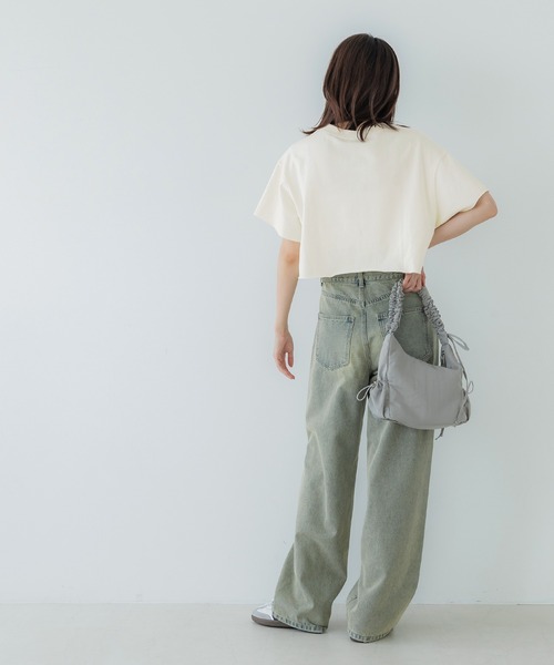 coca(coca)(コカ)の「【WEB限定セール】クロップド丈ロゴスウェット(Tシャツ/カットソー・レディース・ライトグレー/アイボリー・L/M)」の5枚目の写真