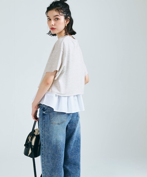 coca(coca)(コカ)の「【WEB限定セール】クロップド丈ロゴスウェット(Tシャツ/カットソー・レディース・ライトグレー/アイボリー・L/M)」の9枚目の写真