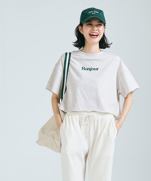 coca(coca)(コカ)の「【WEB限定セール】クロップド丈ロゴスウェット(Tシャツ/カットソー・レディース・ライトグレー/アイボリー・L/M)」の14枚目の写真