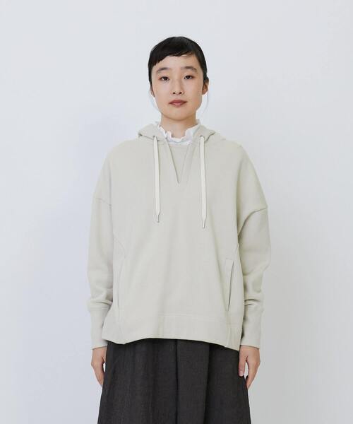 LOISIR（ロワズィール）の「度詰め裏毛フーディ（パーカー・レディース・キナリ/ブルーグリーン/ブラック・FREE）」の8枚目の写真