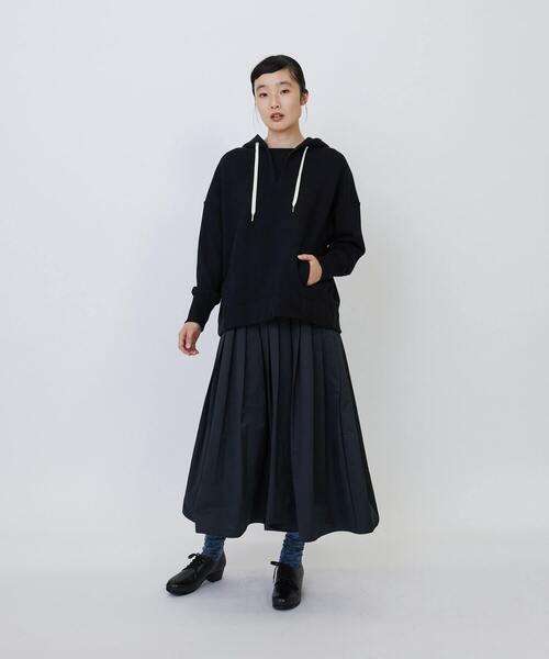 LOISIR（ロワズィール）の「度詰め裏毛フーディ（パーカー・レディース・キナリ/ブルーグリーン/ブラック・FREE）」の20枚目の写真