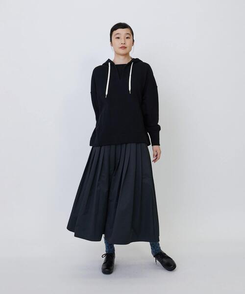 LOISIR（ロワズィール）の「度詰め裏毛フーディ（パーカー・レディース・キナリ/ブルーグリーン/ブラック・FREE）」の21枚目の写真