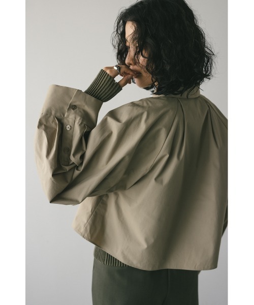 レディース ワイドカフス ショートシャツ WEB限定】ショート丈ワイドカフスカットシャツ