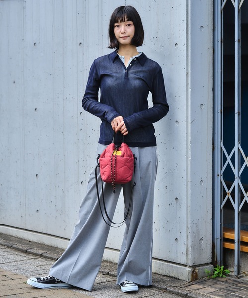 KiU（キウ）の「パデッドポケッタフルミニショルダーバッグ（ショルダーバッグ・レディース・アイボリー/カーキ/ブラック/レオパード/グレー/テラコッタ・FREE）」の22枚目の写真