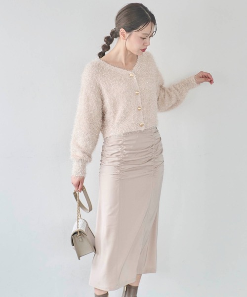 NOELA（ノエラ）の「パッカリングサテンナロースカート（スカート・レディース・ブラック/ライトグリーン/ベージュ・S/M）」の15枚目の写真