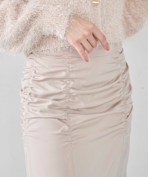 NOELA（ノエラ）の「パッカリングサテンナロースカート（スカート・レディース・ブラック/ライトグリーン/ベージュ・S/M）」の16枚目の写真