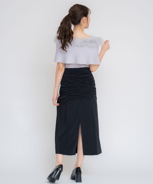 NOELA（ノエラ）の「パッカリングサテンナロースカート（スカート・レディース・ブラック/ライトグリーン/ベージュ・S/M）」の7枚目の写真