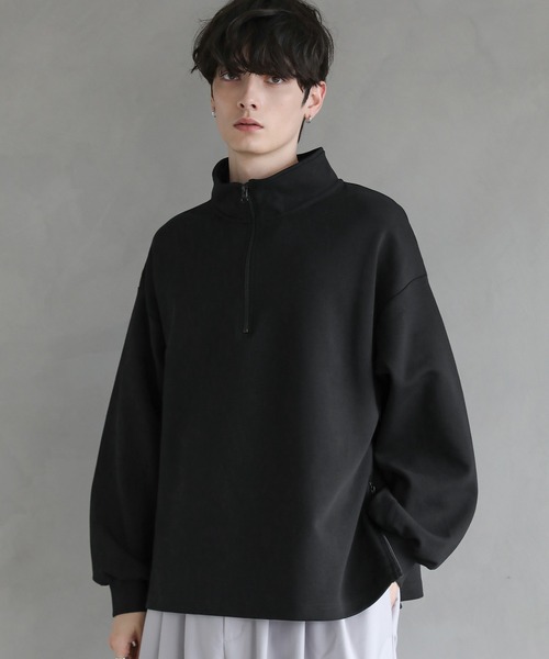 STONE  08SSハーフジップ カットソー コットンポンチハーフジップカットソー（Tシャツ/カットソー