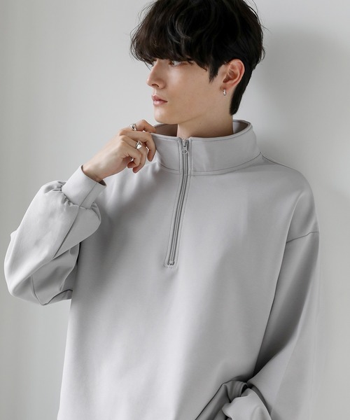 STONE  08SSハーフジップ カットソー コットンポンチハーフジップカットソー（Tシャツ/カットソー