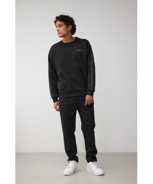 AZUL by moussy(アズールバイマウジー)の「ジャガードライントップス(Tシャツ/カットソー・メンズ・グレー/ブラック/ダークパープル・FREE)」の6枚目の写真