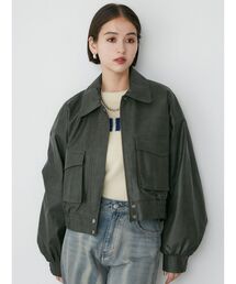 MURUA | フェイクレザーフライトジャケット(ブルゾン)