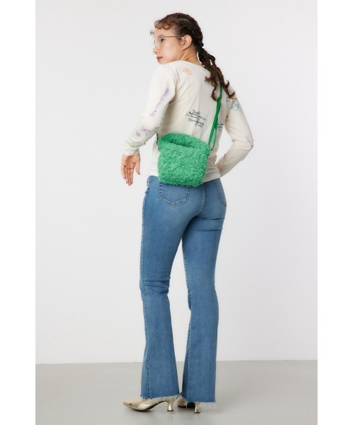 RODEO CROWNS WIDE BOWL（ロデオクラウンズワイドボウル）の「Brushedテキストシアートップス（Tシャツ/カットソー・レディース・ブラック/オフホワイト/ターコイズブルー・FREE）」の21枚目の写真