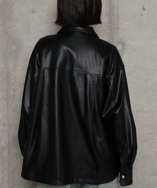 CHIGNON（シニヨン）の「(CHIGNON)フェイクレザージャケット（その他