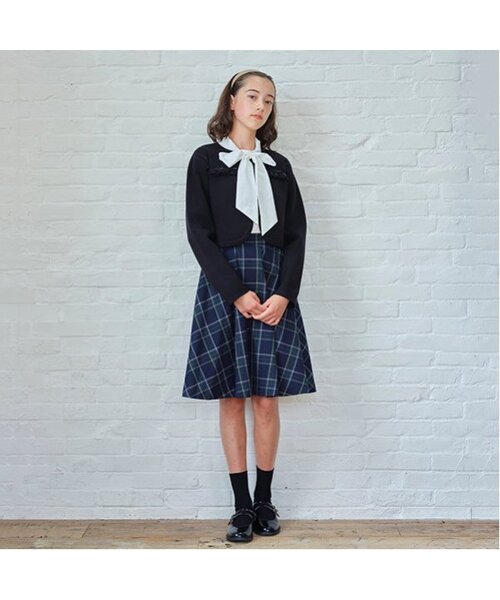 ポンポネットジュニアM（150）ネイビー チェック柄 スーツ・ブレザー