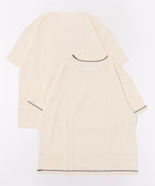 JEANS MATE（ジーンズメイト）の「【UNIVERSAL OVERALL/ユニバーサルオーバーオール】ネップ生成り ルーズフィット 2P 半袖 Tシャツ（Tシャツ/カットソー・メンズ・その他1/その他・LARGE/MEDIUM/SMALL/X-LARGE）」の3枚目の写真