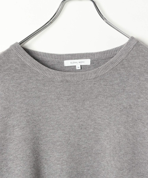 GLOBAL WORK（グローバルワーク）の「メルティ布帛ドッキングプルオーバー/115968（ニット/セーター・レディース・杢グレー/グレイッシュベージュ/ブラック/モカ/ブラウン系6/ブラック×ホワイト/ネイビー系8/アイボリー系1・MEDIUM/LARGE）」の10枚目の写真