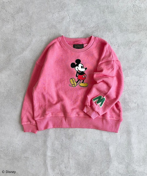 Disney（ディズニー）の「【Disney】ミッキーマウス/イラストトレーナー（スウェット・キッズ・ピンク/オフホワイト/グリーン/ブラック・100/95/130/120/110/90/80/150/140）」の12枚目の写真