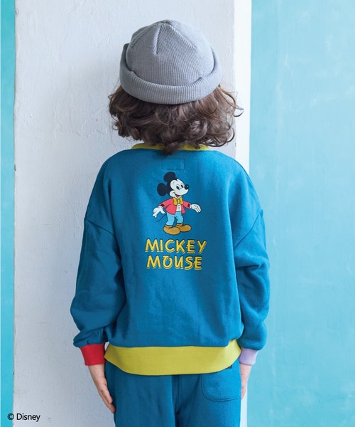 Disney（ディズニー）の「【Disney】ミッキーマウス/イラストトレーナー（スウェット・キッズ・ピンク/オフホワイト/グリーン/ブラック・100/95/130/120/110/90/80/150/140）」の14枚目の写真
