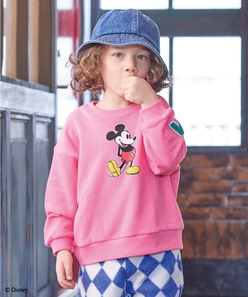 Disney（ディズニー）の「【Disney】ミッキーマウス/イラストトレーナー（スウェット・キッズ・ピンク/オフホワイト/グリーン/ブラック・100/95/130/120/110/90/80/150/140）」の21枚目の写真