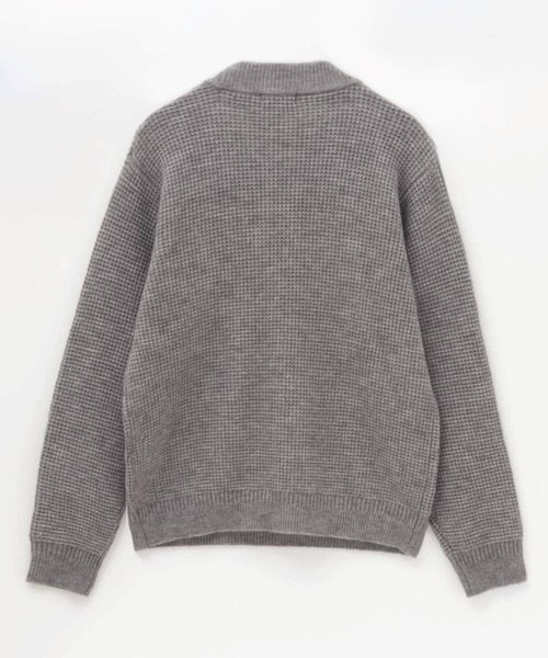 NAVY（ネイビー）の「「快適ニット」ワッフルセーター（ニット/セーター・メンズ・グレー/チャコールグレー/ベージュ/ネイビー・S/M/L/XL）」の10枚目の写真