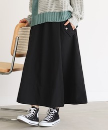 ナイロン裏フリースフレアスカート