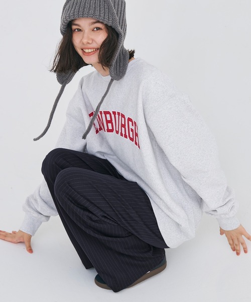 セール】ウエストシャーリング ストライプストレッチワイド