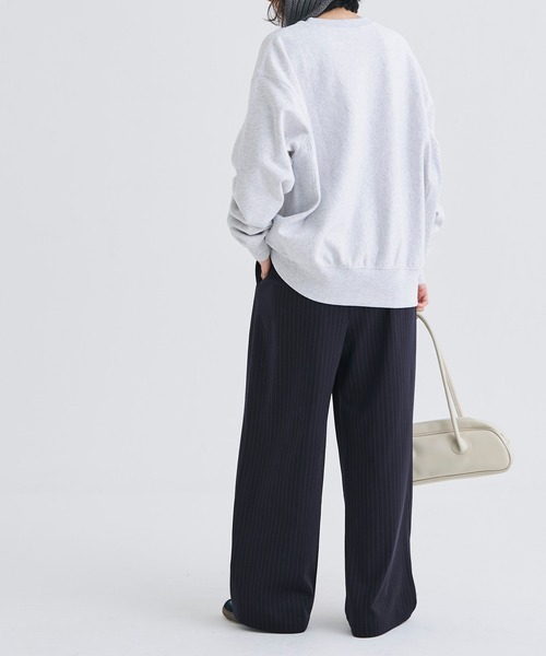 coca（coca）（コカ）の「ウエストシャーリング ストライプストレッチワイドパンツ（その他パンツ・レディース・ネイビー/グレー・LONG/MEDIUM/SHORT）」の13枚目の写真