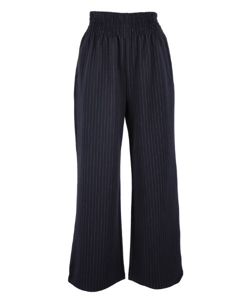 coca（coca）（コカ）の「ウエストシャーリング ストライプストレッチワイドパンツ（その他パンツ・レディース・ネイビー/グレー・LONG/MEDIUM/SHORT）」の17枚目の写真