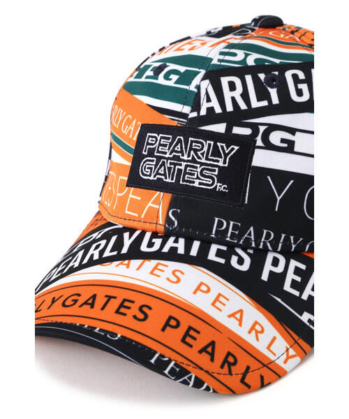 ロゴリボン柄キャップ GATES 極美品✨PEARLY ユニセックス 【公式通販】 (UNISEX) GATES】ロゴリボン柄キャップ PEARLY 帽子 メンズウェア