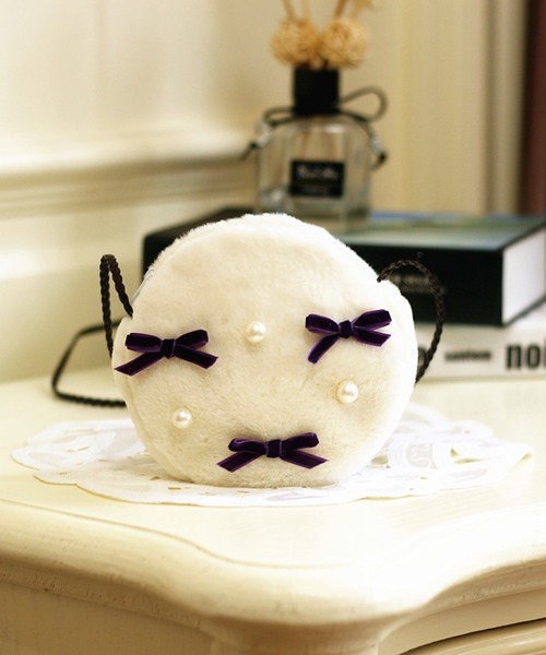 CERCA（チェルカ）の「lulunoix/リボンパールファーショルダーバッグ N15312（ショルダーバッグ・キッズ・ホワイト/ピンク/イエロー/ベビーピンク・FREE）」の5枚目の写真