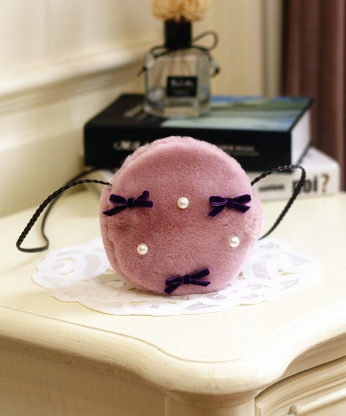 CERCA（チェルカ）の「lulunoix/リボンパールファーショルダーバッグ N15312（ショルダーバッグ・キッズ・ホワイト/ピンク/イエロー/ベビーピンク・FREE）」の6枚目の写真