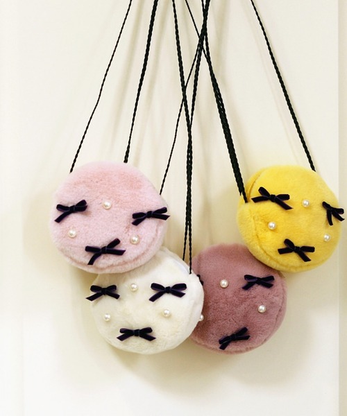 CERCA（チェルカ）の「lulunoix/リボンパールファーショルダーバッグ N15312（ショルダーバッグ・キッズ・ホワイト/ピンク/イエロー/ベビーピンク・FREE）」の8枚目の写真