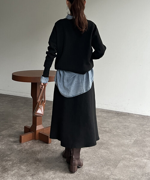 Chez toi（シェトワ）の「プルオーバー×スカートニットSETUP（つなぎ/オールインワン・レディース・モカ/グレー/ブラック・FREE）」の11枚目の写真