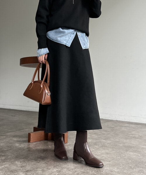 Chez toi（シェトワ）の「プルオーバー×スカートニットSETUP（つなぎ/オールインワン・レディース・モカ/グレー/ブラック・FREE）」の16枚目の写真