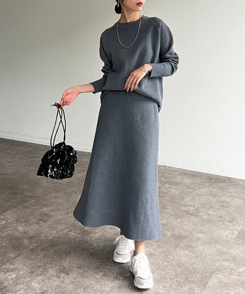 Chez toi（シェトワ）の「プルオーバー×スカートニットSETUP（つなぎ/オールインワン・レディース・モカ/グレー/ブラック・FREE）」の17枚目の写真