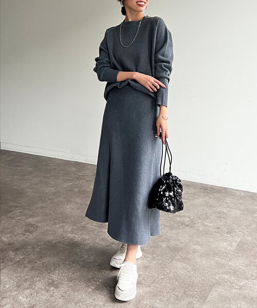 Chez toi（シェトワ）の「プルオーバー×スカートニットSETUP（つなぎ/オールインワン・レディース・モカ/グレー/ブラック・FREE）」の18枚目の写真
