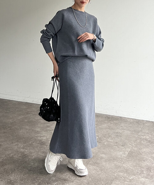 Chez toi（シェトワ）の「プルオーバー×スカートニットSETUP（つなぎ/オールインワン・レディース・モカ/グレー/ブラック・FREE）」の19枚目の写真