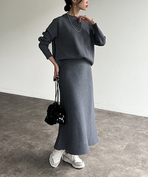 Chez toi（シェトワ）の「プルオーバー×スカートニットSETUP（つなぎ/オールインワン・レディース・モカ/グレー/ブラック・FREE）」の20枚目の写真
