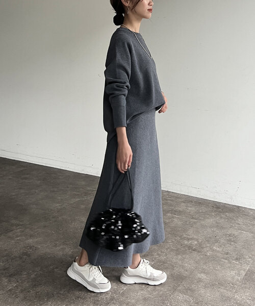 Chez toi（シェトワ）の「プルオーバー×スカートニットSETUP（つなぎ/オールインワン・レディース・モカ/グレー/ブラック・FREE）」の21枚目の写真