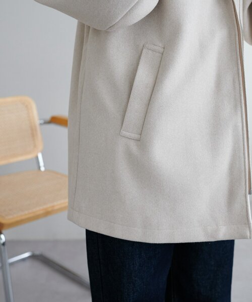 セール】【WEB限定】リブカラーミドルジップコート（その他アウター