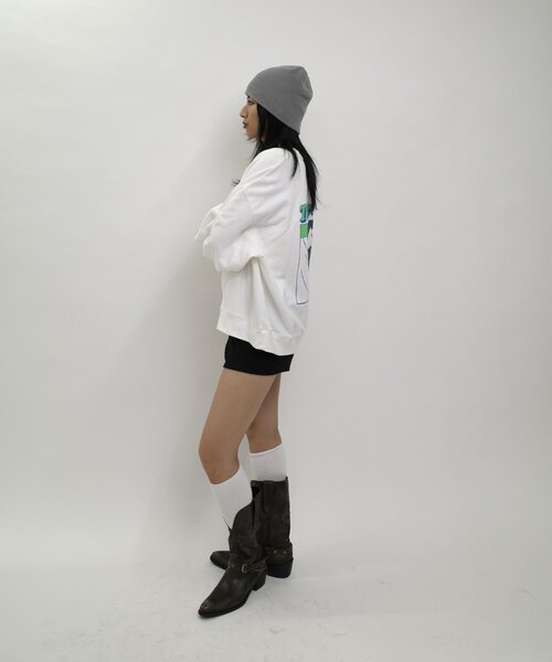 TOKYOGIRL（トーキョーガール）の「【WEB限定】東京ガールパネルカラーロゴクルースウェット（スウェット・レディース・ホワイト/ブラック/ブラック系その他・MEDIUM/LARGE/X-LARGE）」の6枚目の写真