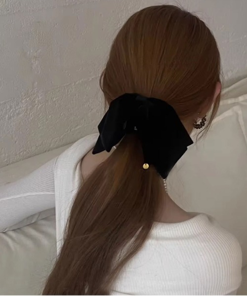 ammy.(エイミードット)の「【 ammy. / エイミードット 】 ベロア ビッグ リボン ヘアクリップ(バレッタ/ヘアクリップ・レディース・ブラウン/ワインレッド/ブラック/ダークパープル/ライトパープル・FREE)」の10枚目の写真