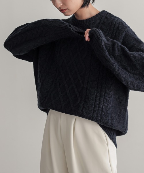 新品、未使用タグ付き✨】Sov. ボリューム袖ニットプルオーバー
