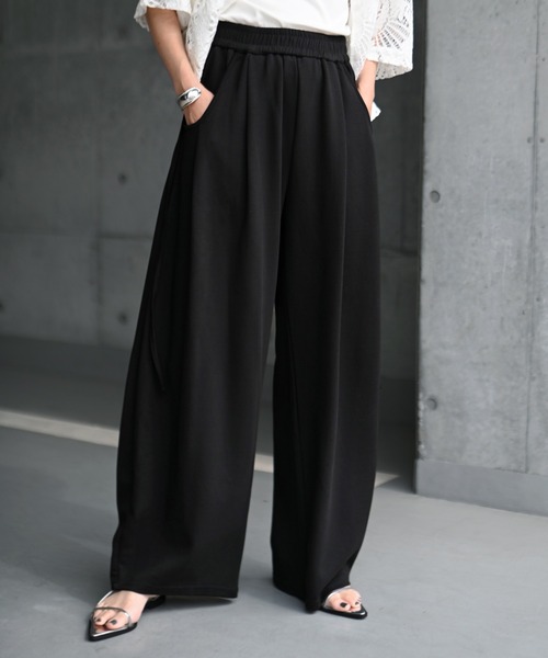 Marient（マリエント）の「カーブライトポンチPT（スウェットパンツ・レディース・ブラック/グレー・FREE）」の2枚目の写真