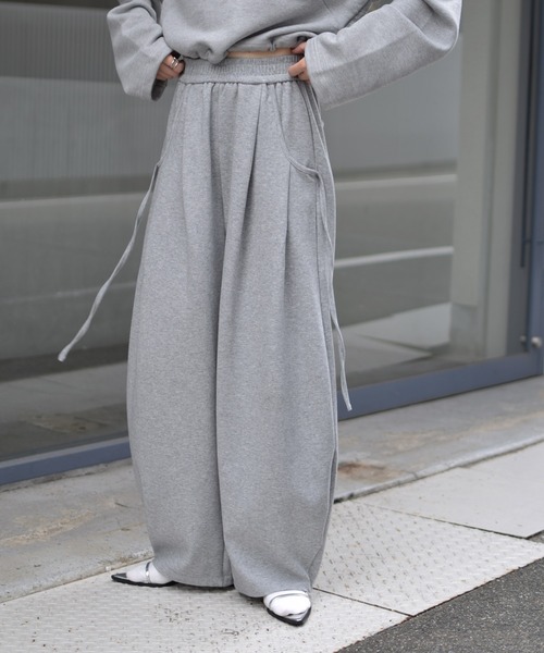 Marient（マリエント）の「カーブライトポンチPT（スウェットパンツ・レディース・ブラック/グレー・FREE）」の3枚目の写真